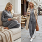 🔥👟 Conjunto de Estar por Casa para Mujer con Sudadera con Capucha y Pantalones Deportivos de Cremallera Completa – Máxima Comodidad y Estilo Casual para tu Día a Día ✨💖
