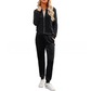 🔥👟 Conjunto de Estar por Casa para Mujer con Sudadera con Capucha y Pantalones Deportivos de Cremallera Completa – Máxima Comodidad y Estilo Casual para tu Día a Día ✨💖