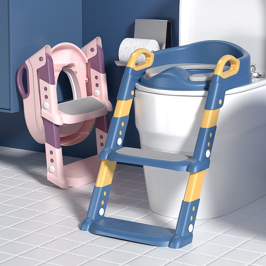 🚽✨ Asiento de Inodoro de Entrenamiento con Escalera – Fácil de Usar y Perfecto para que los Pequeños Aprendan a Ir al Baño 🚼💧