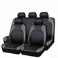 🚗 Funda de Asiento de Auto de Cuero Matelassé de Lujo – 9 Piezas, Universal  ✅🖤