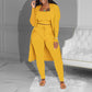 ✨ Conjunto de 3 Piezas de Punto Canelado para Mujer – Top Corto, Cardigan Largo y Pantalones Elásticos🧥🌟