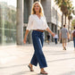 👖 Vaqueros Casual de Cintura Alta y Pierna Ancha para Mujer – Estilo Cómodo y Elegante para Todos los Días ✨💃
