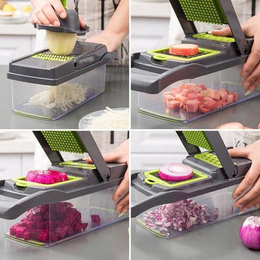 ⏰🔥 ¡50% DE DESCUENTO POR TIEMPO LIMITADO! 🔪 Rebanador Multiusos de Verduras y Frutas – Corte Rápido y Perfecto en Segundos ✨🌽