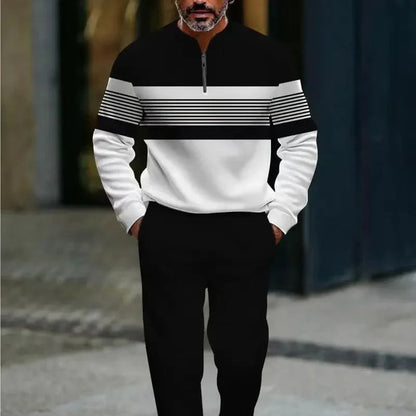 🧵🔥 ¡50% OFF POR TIEMPO LIMITADO! Conjunto de Sudadera Gráfica y Pantalones para Hombre – Estilo Urbano, Cómodo y Versátil para el Día a Día 👖✨