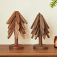 💖Venta limitada 50% de descuento💖Posavasos aislantes Posavasos de madera maciza con forma de árbol de Navidad