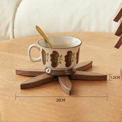 💖Venta limitada 50% de descuento💖Posavasos aislantes Posavasos de madera maciza con forma de árbol de Navidad