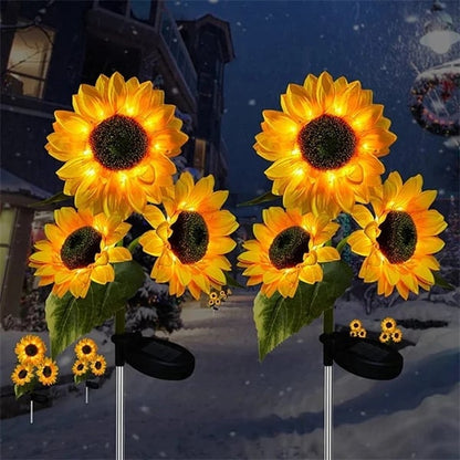 ☀️ Luces Solares Impermeables de Girasol – Pétalos Realistas, IP65 y Resplandor Automático de 8–12 Horas 🌻✨