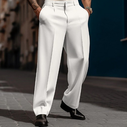 ⏰🔥 ¡50% DE DESCUENTO POR TIEMPO LIMITADO! 👖 Pantalones Casual de Hombre – Pierna Ancha y Plisados, Comodidad y Estilo Todo el Día ✨💪