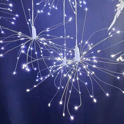 🌟 Cadena de Luces Solares de Fuegos Artificiales para Jardín y Fiestas – Ilumina tu Espacio con Brillo y Color 🎉✨