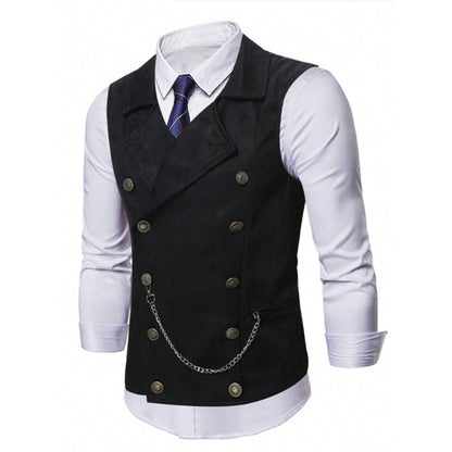 🧥 Chaleco de Vestir Retro para Hombre – Ajustado, Estilo Casual y Elegante para Traje o Esmoquin ✨👔