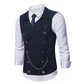 🧥 Chaleco de Vestir Retro para Hombre – Ajustado, Estilo Casual y Elegante para Traje o Esmoquin ✨👔