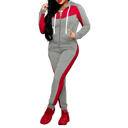 👩‍🦱 Conjunto de Chándal de 2 Piezas para Mujer – Diseño con Bloques de Color, Estilo Cómodo y Moderno ✨💖