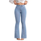 👖 Vaqueros de Cintura Alta Acampanados para Mujer – Elásticos, Cómodos y con Estilo Moderno ✨💖