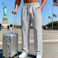 👖 ¡OFERTA POR TIEMPO LIMITADO 50% DE DESCUENTO! 🌀 Pantalones de Cintura Elástica para Hombres con Pierna Recta – Tejido Transpirable, Bolsillos Laterales, 9 Colores y Ajuste Personalizado ✨