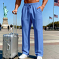 👖 ¡OFERTA POR TIEMPO LIMITADO 50% DE DESCUENTO! 🌀 Pantalones de Cintura Elástica para Hombres con Pierna Recta – Tejido Transpirable, Bolsillos Laterales, 9 Colores y Ajuste Personalizado ✨