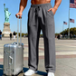 👖 ¡OFERTA POR TIEMPO LIMITADO 50% DE DESCUENTO! 🌀 Pantalones de Cintura Elástica para Hombres con Pierna Recta – Tejido Transpirable, Bolsillos Laterales, 9 Colores y Ajuste Personalizado ✨