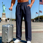 👖 ¡OFERTA POR TIEMPO LIMITADO 50% DE DESCUENTO! 🌀 Pantalones de Cintura Elástica para Hombres con Pierna Recta – Tejido Transpirable, Bolsillos Laterales, 9 Colores y Ajuste Personalizado ✨