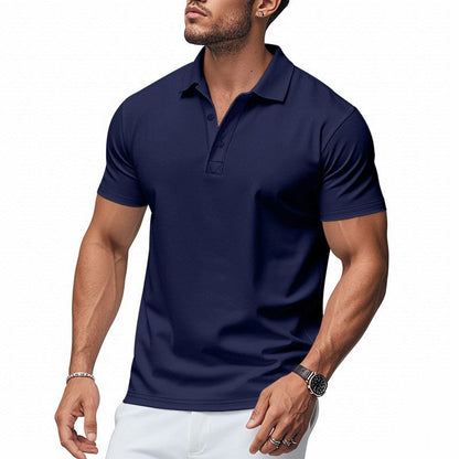 ⏰ ¡Oferta Limitada 50% OFF! 🏆 Camiseta de Hombre de Secado Rápido – Cuello Tipo Solapa y Manga Corta 👔🔥💨