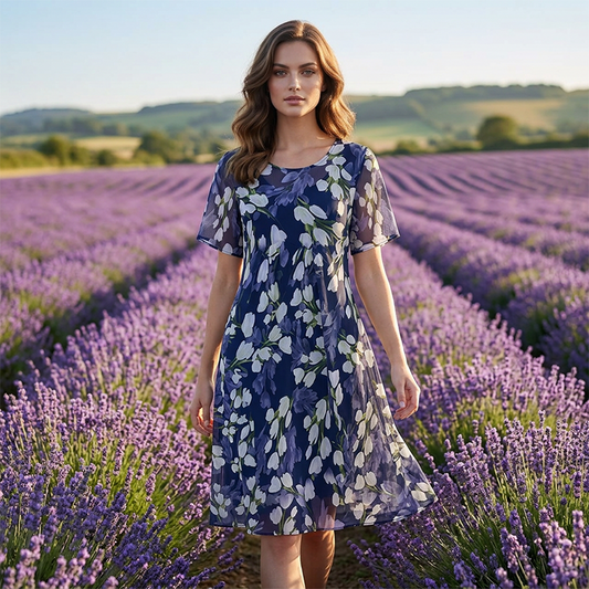 ⏰🔥 ¡50% DE DESCUENTO POR TIEMPO LIMITADO! 👗✨ Vestido de Fiesta de Manga Corta – Corte A y Largo Hasta la Rodilla, Elegancia Instantánea 💖🌟