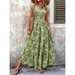 🎁Nueva llegada 50%💥de descuento para mujer vestido largo con escote en V con estampado floral y smock