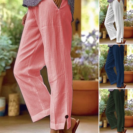 ⏰🔥 ¡50% DE DESCUENTO POR TIEMPO LIMITADO! 👖 Pantalones tobilleros rectos para mujer: corte que estiliza la figura, cómodos y perfectos para el día a día ✨💃