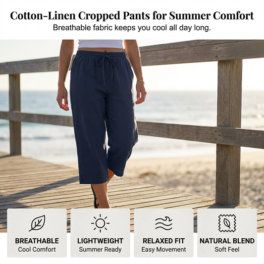 ⏰🔥 ¡50% DE DESCUENTO POR TIEMPO LIMITADO! 👖 Pantalones Cortos de Algodón y Lino – Frescos, Cómodos y Perfectos para Mujer ✨🌿