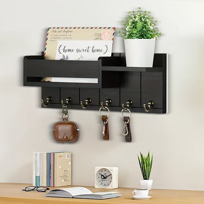 ⏰ ¡Oferta Limitada 50% OFF! 🗝️📬 Soporte de Pared para Correo y Llaves con Estante – Organiza y Ahorra Espacio en tu Hogar ✨🏠
