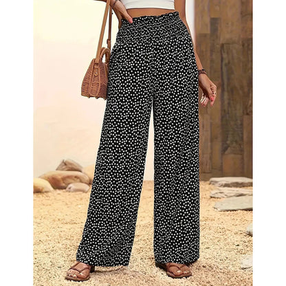 ⏰🔥 ¡Oferta Limitada 50% OFF! 👖 Pantalones de Mujer de Talle Alto – Pierna Ancha, Cintura Elástica y Corte Fluido 🌸🌿