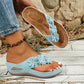 ⏰🔥 ¡Oferta Especial 50% OFF! 🌸 Sandalias de Cuña – Adornos Florales y Comodidad Todo el Día ✨👡