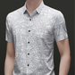 ⏰🔥 ¡50% DE DESCUENTO POR TIEMPO LIMITADO! 👕 Camisa de Hombre – Manga Corta con Patrón Geométrico Chic, Perfecta para Verano y Estilo Casual ✨🌿