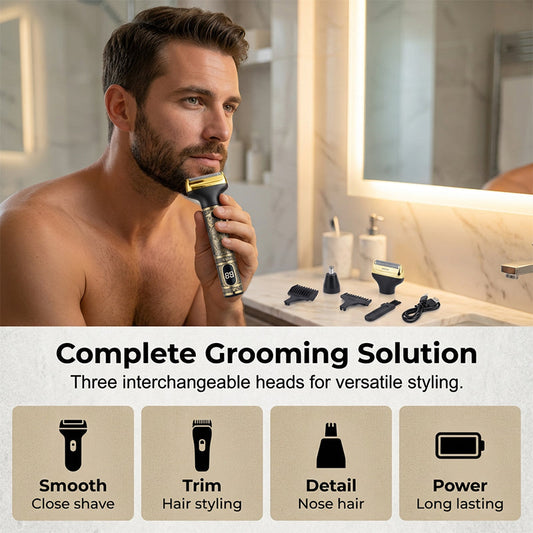 ⏰🔥 ¡50% DE DESCUENTO POR TIEMPO LIMITADO! ✂️ Set Profesional de Cortapelos y Recortadora para Hombre – Precisión y Estilo en Cada Corte 💇‍♂️✨
