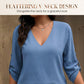 ⏰🔥 ¡50% DE DESCUENTO POR TIEMPO LIMITADO! 👚👖 Conjunto de Blusa V y Pantalón Ancho – Cómodo, Elegante y Perfecto para Mujer ✨💖
