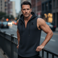 ⏰🔥 ¡50% DE DESCUENTO POR TIEMPO LIMITADO! 🏋️‍♂️💪 Camiseta Sin Mangas con Capucha – V-Cuello y Estilo Deportivo para Hombres ✨🔥