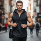 ⏰🔥 ¡50% DE DESCUENTO POR TIEMPO LIMITADO! 🏋️‍♂️💪 Camiseta Sin Mangas con Capucha – V-Cuello y Estilo Deportivo para Hombres ✨🔥