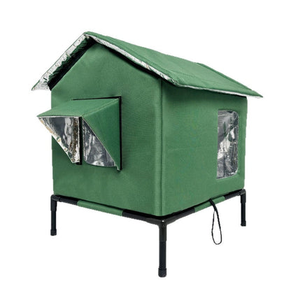 ⏰🔥 ¡50% DE DESCUENTO POR TIEMPO LIMITADO! 🐱🏡 Casita Elevada para Gatos – Impermeable, Aislada y Plegable para Exterior 🌧️✨