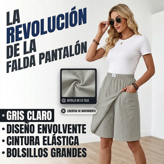 ⏰🔥 ¡50% DE DESCUENTO POR TIEMPO LIMITADO! 👗👖 Falda-Pantalón Cruzada para Mujer – Cintura Elástica, Cómoda y Perfecta para Todo el Día 🌸💖