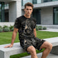 ⏰🔥 ¡50% DE DESCUENTO HOY! 👕👖 Set de 2 Piezas – Camiseta y Shorts con Estampado Masculino, Cómodo y Moderno ✨