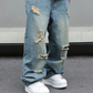 ⏰🔥 ¡50% DE DESCUENTO POR TIEMPO LIMITADO! 👖 Jeans oversize de pierna recta rasgados para hombre: modernos, cómodos y listos para el estilo urbano ✨🕶️
