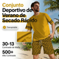 ⏰🔥 ¡50% DE DESCUENTO POR TIEMPO LIMITADO! 🏃‍♂️ Conjunto Masculino de Chándal – Amarillo, Gráfico y Secado Rápido ☀️✨