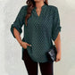 ⏰🔥 ¡50% DE DESCUENTO POR TIEMPO LIMITADO! 👚✨ Blusa de Mujer con Cuello en V – Estilo Geométrico, Cómoda y Elegante 💖🌿