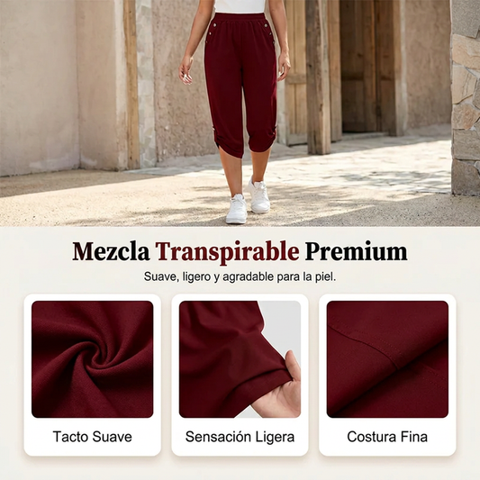 ⏰🔥 ¡50% DE DESCUENTO POR TIEMPO LIMITADO! 👖 Pantalones Capri Informales para Mujer – Comodidad y Estilo Todo el Día ✨🌿