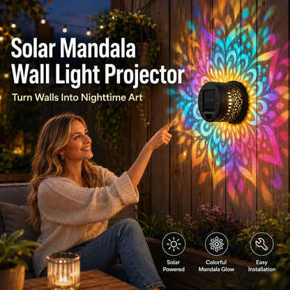 🌞 ¡50% DE DESCUENTO AHORA! 🌀 Luz Solar de Mandala – Impresionante proyección de patrones, diseño 2 en 1 (suelo y pared), resistencia al agua IP65 y encendido/apagado automático 🌿