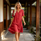 🏖️¡OFERTA IMPERDIBLE CON UN 50% DE DESCUENTO! 👗 Vestido de mujer con cuello en V y bolsillos: fresco, elegante y perfecto para el verano ☀️✨