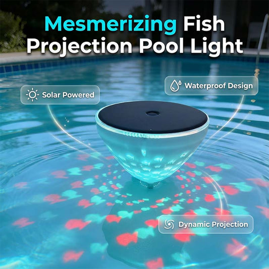 ⏰🔥 ¡50% DE DESCUENTO POR TIEMPO LIMITADO! 🌊✨ Luz Solar Flotante para Piscina – Proyección Mágica de Peces y Ambiente Relajante 🐟💡
