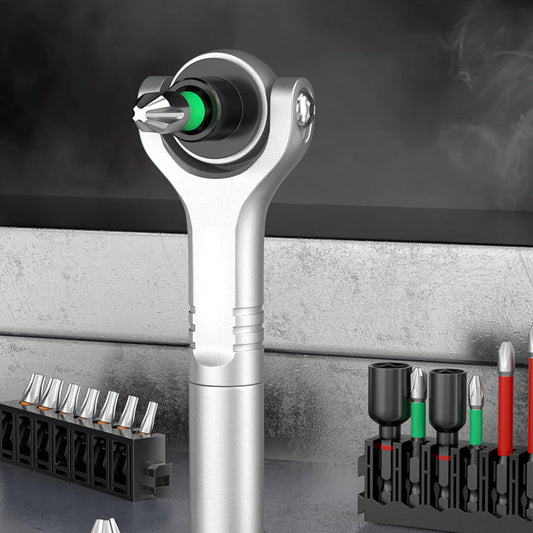 ⏰🔥 ¡50% DE DESCUENTO POR TIEMPO LIMITADO! 🧲 Destornillador Magnético de Trinquete – Precisión y Cambio Rápido ✨🔧