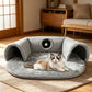 🐱 ¡OFERTA LIMITADA 50% OFF! ✨ Cama Túnel 2 en 1 para Gatos – Felpa, Plegable y Colapsible 🎾