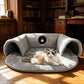 🐱 ¡OFERTA LIMITADA 50% OFF! ✨ Cama Túnel 2 en 1 para Gatos – Felpa, Plegable y Colapsible 🎾