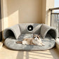 🐱 ¡OFERTA LIMITADA 50% OFF! ✨ Cama Túnel 2 en 1 para Gatos – Felpa, Plegable y Colapsible 🎾