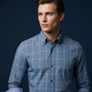 👔 ¡50% DE DESCUENTO POR TIEMPO LIMITADO! ✨ Camisa de hombre de corte moderno con estampado de cuadros – Detalles en contraste, cierre de botones, mezcla de primera calidad 🍁