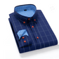 👔 ¡50% DE DESCUENTO POR TIEMPO LIMITADO! ✨ Camisa de hombre de corte moderno con estampado de cuadros – Detalles en contraste, cierre de botones, mezcla de primera calidad 🍁